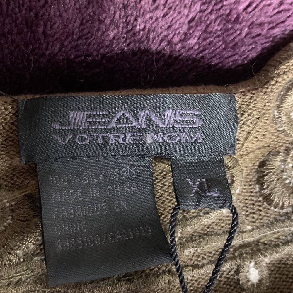 Votre Nom  Top with Blue turquoise beads XL - Picture 14 of 17